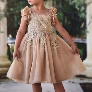 Trish Scully Gold Infant Dress Size 6-12mths